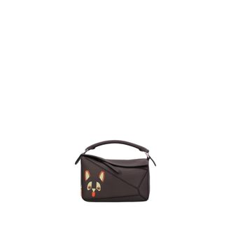 Loewe Puzzle Futurist Cat S Bag - female - Loewe - Handbags - Black - ONE SIZE - Bags