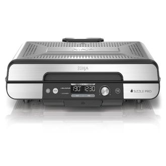 Ninja Sizzle Pro XL Grill & Flat Plate GX101UK in Silver