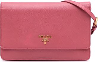 Prada Pre-owned Womens Crossbody Leather Bag - Rose Gold - One Size