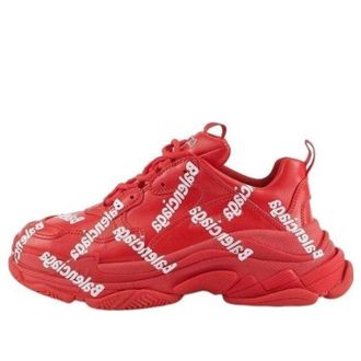 Balenciaga Triple S Sneakers Allover Logo Red 536737W2FAB6090