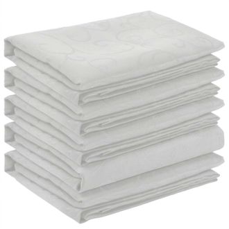 vidaXL Vidaxl Tovaglia Da Tavolo 5 Pz Rotondo Bianco &Oslash; 180 Cm