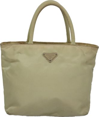 Prada Beige Synthetic Handbag (Pre-Owned)