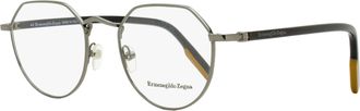 Ermenegildo Zegna Mens Geometric Vicuna Eyeglasses EZ5238 012 Ruthenium/Black 50mm