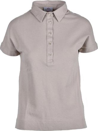 Ambrosio Beige Classic Collar Stretch Cotton Polo Shirt
