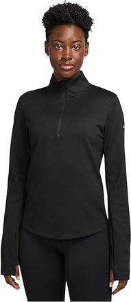 Nike One Therma-FIT 1/2-Zip Mid Layer Womens Workout Black : XL (US 16-18), Polyester/Spandex