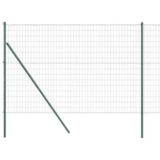 Berkfield Home Euro Fence with 7 Posts 1.5x10 m Galvanised Steel Green