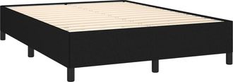 vidaXL Cama Sin Colch&oacute;n Tela Negro 140x190 Cm Vidaxl