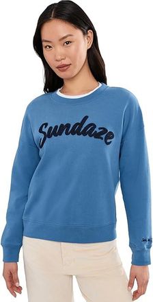Tommy Bahama Marina Del Mar Sundaze Crew Sweatshirt Womens Sweatshirt Indigo Oasis Wash : LG (US 12-14), Cotton