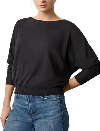 Lilla P Elastic Hem Dolman Boatneck Top