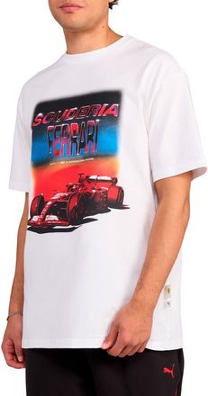 Puma Scuderia Ferrari Tribes Cotton Graphic T-Shirt in Puma White at Nordstrom, Size Xx-Large