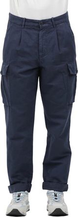 Mason's Cargo Broek met Plooi - Heren - Straight fit broeken - Blauw - XL - Katoen - Broeken