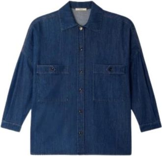 Sessun Nevada Overshirt - Dames - Spijkeroverhemden - Blauw - S - Katoen - Overhemden
