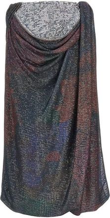 Maison Margiela Sequinned draped midi skirt Woman 40