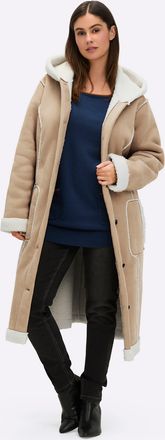 Sheego Lederimitatmantel