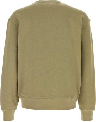 Kenzo Mens Signature Sweatshirt Khaki Cotton Sweater