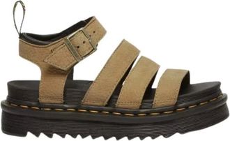 Dr. Martens Schoenen, Dames, Beige, 40 EU, Leer, Blaire Platte Sandaal