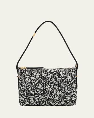 Toteme Bevel Beaded Floral Shoulder Bag