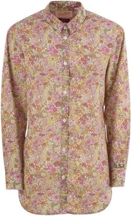 MC2 Saint Barth Liberty Floral Print Cotton Shirt - Dames - Overhemden - Veelkleurig - L - Katoen - Overhemden
