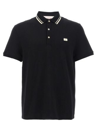 Valentino Black VLogo Polo