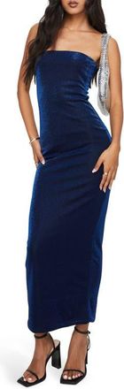 Princess Polly Samper Strapless Maxi Dress in Navy at Nordstrom, Size 12