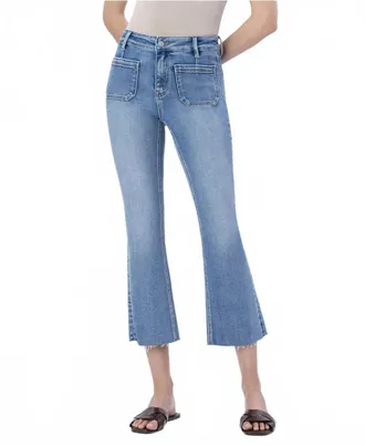 Flying Monkey High Rise Kick Flare Jeans In Resound
