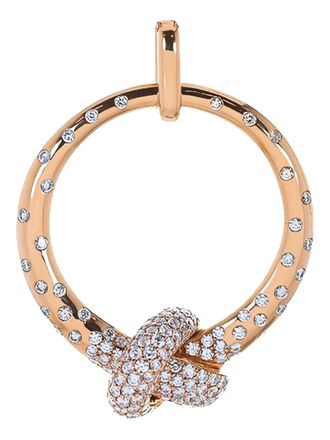The Love Knot By Coralie Collana con pendente Circle in oro rosa 18 carati