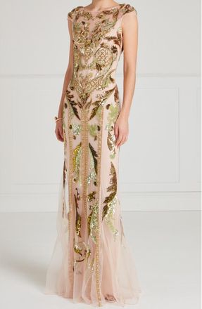 Temperley London Novella Embellished Gown in Gold at Nordstrom, Size 10