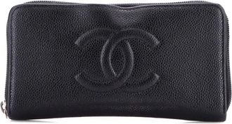 Chanel Timeless CC Zipped Wallet Caviar Long small wallets - Nero