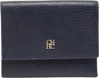 Carolina Herrera Pre-owned Wallets, female, Blue, Size: ONE SIZE Pre-owned Trifold Wallet