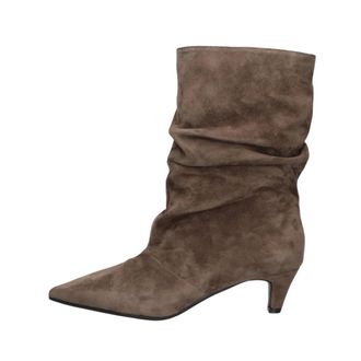 Stefano Lauran F8192 Enkellaarsjes - Dames - Schoenen - Beige - Maat: 40 EU Leer