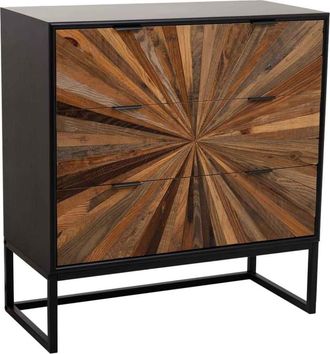 Wanderlust Deco Comoda de madera 75x36x80 marr&oacute;n