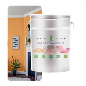 OEM Pintura Cer&aacute;mica Para Paredes, Lavable, Color Naranja Miel Claro, 10 L