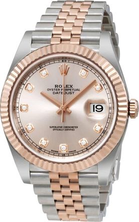 Rolex Datejust Sundust Diamond Dial Steel and 18 Everose Gold Mens Watch 126331SNDJ