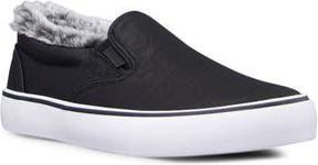 Lugz Clipper Faux Fur Slip-On Sneaker in Black/White at Nordstrom Rack, Size 7.5