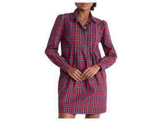 Vineyard Vines Pippa Poplin Dress Womens Dress Tartan : MD, Cotton/Spandex