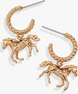 Alex and Ani Horse Huggie Hoop Earring in Gold at Nordstrom