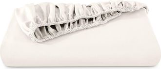 Bare Home 400 Thread Count Organic Cotton Sateen Fitted Sheet - Split Head King in French Beige at Nordstrom