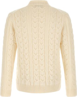 Zanone Braided Cable Knit Sweater - Cream
