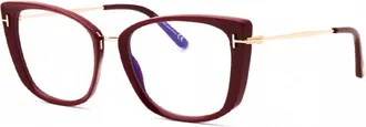 Tom Ford FT5816-B 089 Shiny Teal/Rose Gold/Clear Blue Light Block Lens 53mm