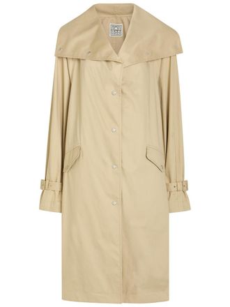 Toteme Oversized Cotton-poplin Trench - Beige - 32 (UK4 / Xxs)