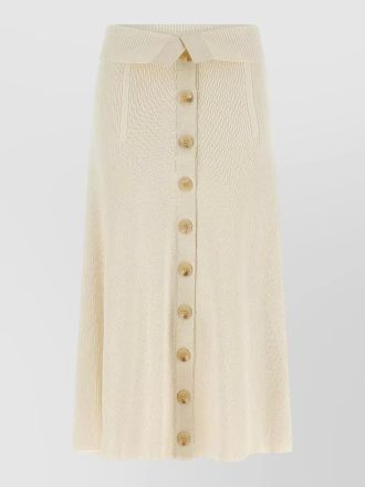 Zimmermann rebellion a line high waist midi skirt