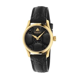 Gucci Accessoires, Dames, Zwart, ONE Size, Leer, G-Timeless Horloge