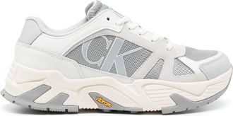 Calvin Klein logo-appliqu&eacute; chunky sneakers - men - Rubber/Fabric/Fabric/Leather - 45 - Grey