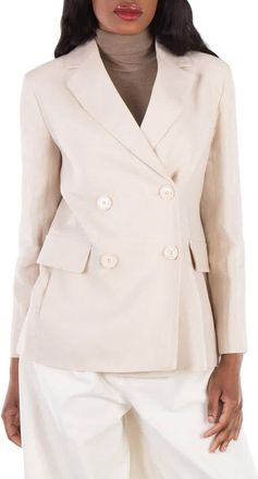 Max Mara Laura Double-Breasted Linen Blazer
