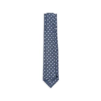 Barba Silk-Linen Jacquard Necktie - Blue