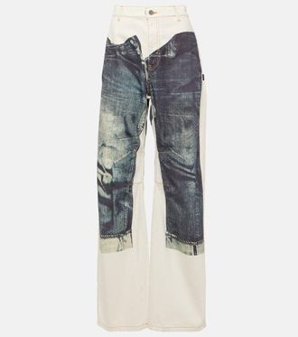 Jean Paul Gaultier Jeans anchos Tattoo trompe loeil