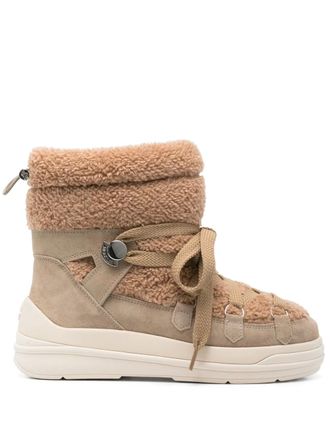 Moncler Insolux suede snow boots - Brown