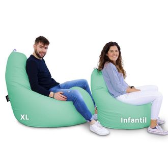 Happers Happers - Puff Pera Relax Polipiel Menta Xl Menta