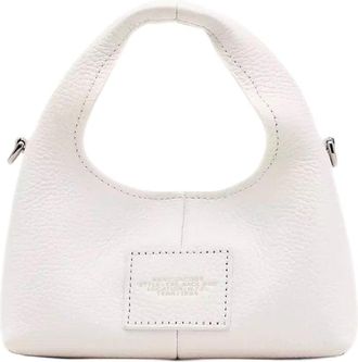 Marc Jacobs Womens Handbag Micro Crossbody Sack White Cow Leather Shoulder Bags