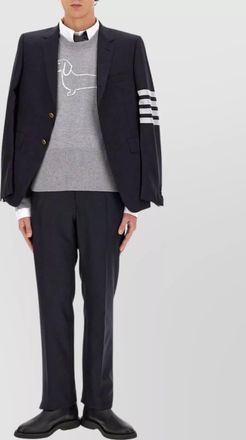 Thom Browne hector crew neck embroidered sweater